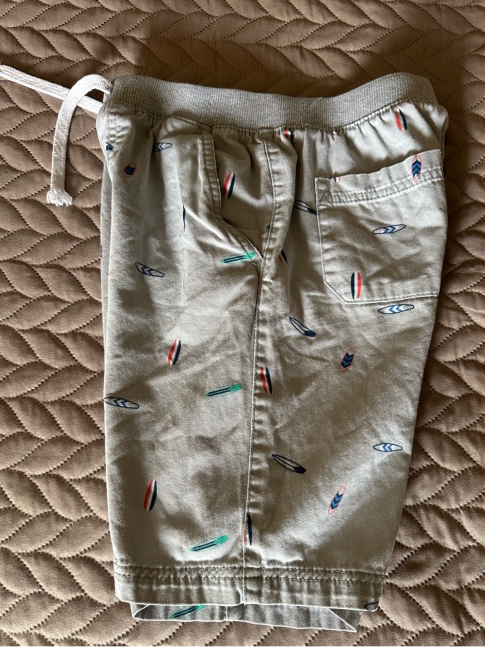 Boys Surfboard Print Drawstring Shorts